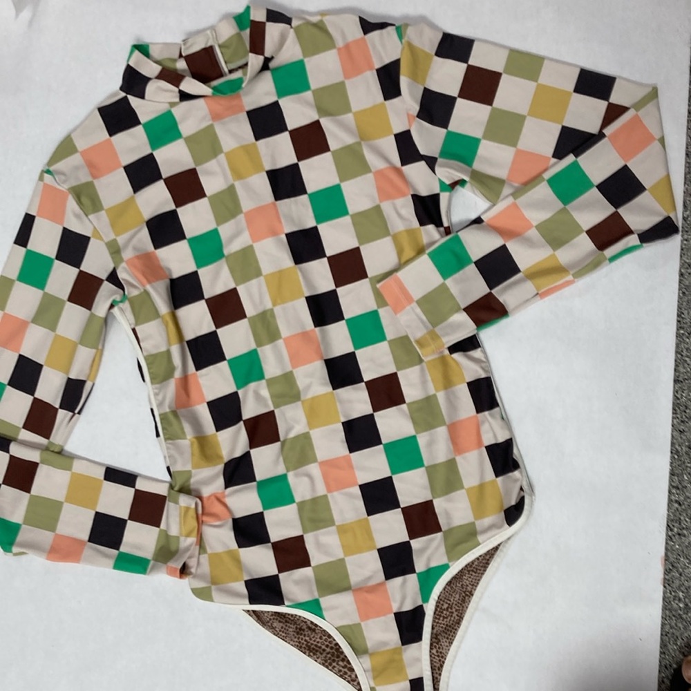 Acacia swimwear ehukai swim surf suit Eames XL new vans checkers